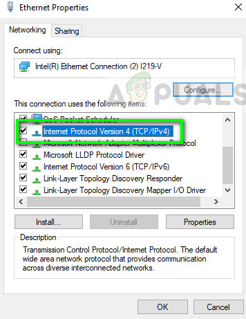 Propiedades de IPv4: propiedades del adaptador en Windows 10