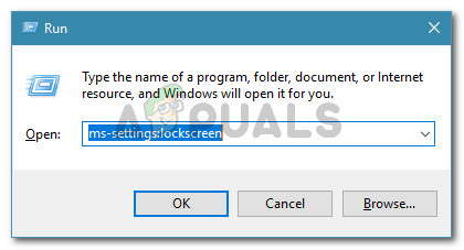 Ejecutar cuadro de diálogo: ms-settings:lockscreen