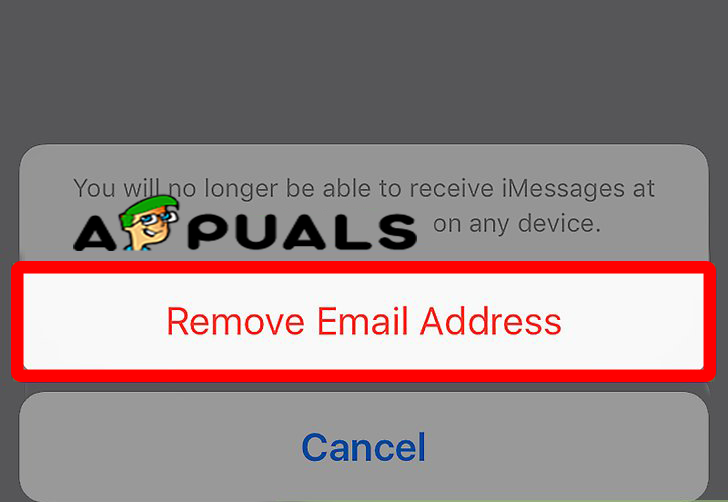 Eliminar dirección de correo electrónico